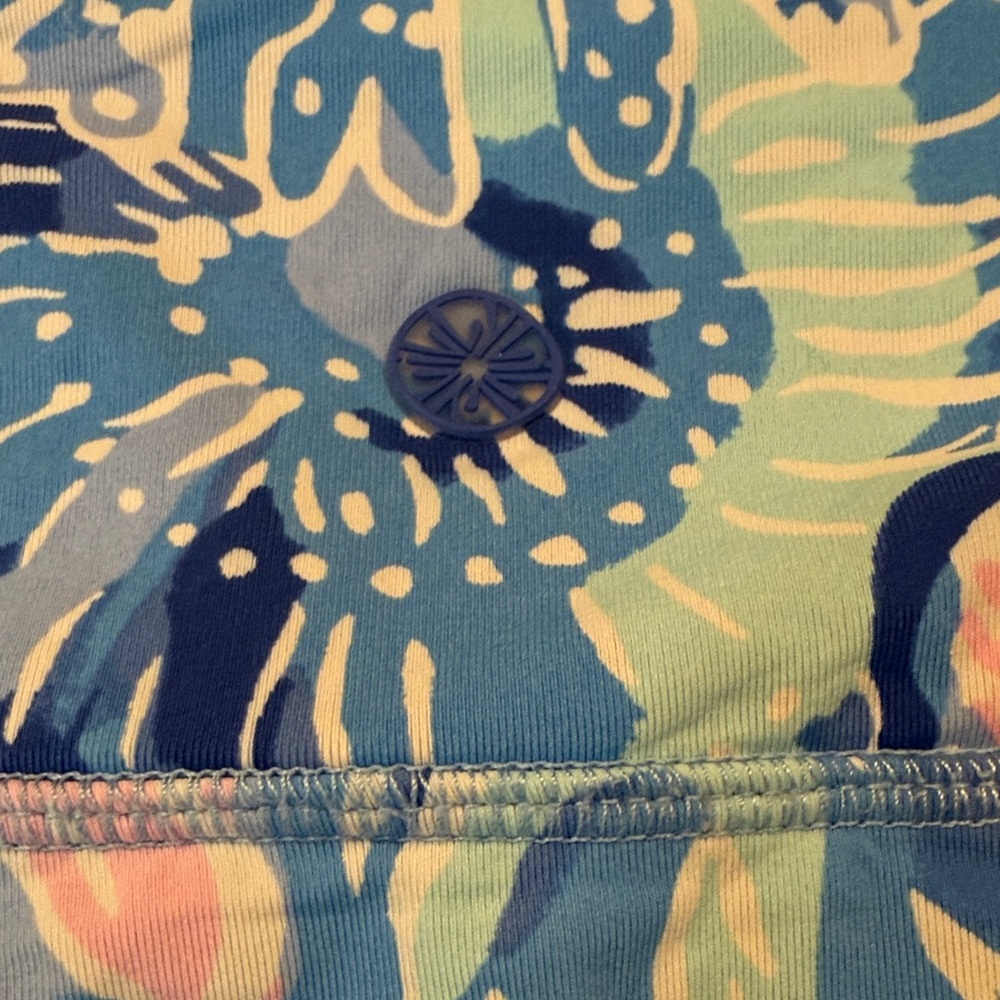 Lilly Pulitzer Pastel Blue Pink Navy Floral Ruffle Skort - size medium spring - Picture 4 of 7